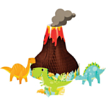 Dinosaur Honeycomb Bordpynt