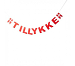 Tillykke Guirlande Rød