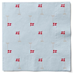 Dannebrog Flag Servietter Blå