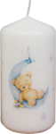 Bamse Bloklys Hvid/Lyseblå
