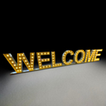 Welcome Lightbox Skilt