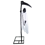 Bevægende Grim Reaper Med Lyd & Lys Hvid