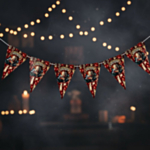 Halloween Cirkus Vimpelguirlande