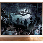 Zombie Halloween Backdrop