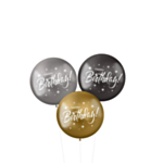 Happy Birthday XL Latexballoner Metallisk Mix