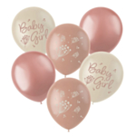 Blooming Baby Latexballoner Rosa/Creme