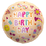 Kawaii Happy Birthday Folieballon