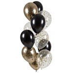 Let’s Party Latexballoner Sort/Guld