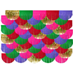 Regnbue Frynse Backdrop Guld/Multi