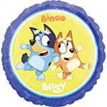 Bluey® & Bingo Rund Folieballon Gul/Blå