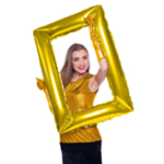Billederamme Folieballon Guld