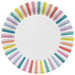 Stribede Paptallerkener Pastel