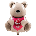 I Love You Teddybjørn Folieballon
