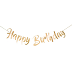 Happy Birthday Bogstavsguirlande Guld