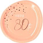 Paptallerkener 80 Års Lush Blush