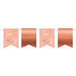 40 Års Flagguirlande Lush Blush