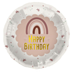 Happy Birthday Folieballon Regnbue Lyserød