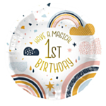 1st Birthday Regnbue Folieballon