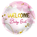 Welcome Baby Girl Folieballon