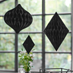 Honeycomb Loftsdekorationer Sort