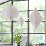 Honeycomb Loftsdekorationer Hvid