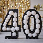 40 År Ballonboks Sort