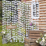 Blomster Backdrop Hvid