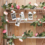 Rustic Country Pink Blomster Guirlande