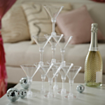 Champagnetårn Plastglas Med Diskokugler