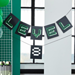 Gamer Fødselsdag Level Up Guirlande