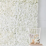 Hvidt Blomster Forhæng