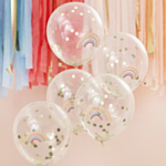 Regnbue Konfetti Balloner