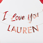 I Love You Guirlande Rosaguld