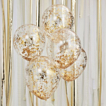 Chunky Glitter Konfetti Balloner Guld