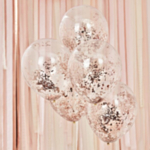 Chunky Glitter Konfetti Balloner Rosaguld