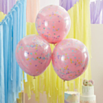 Dobbeltlags Konfetti Balloner Pastel