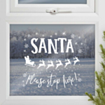 Santa Vinduesdekoration