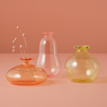 Glas Minivaser Rosa/Orange/Grøn