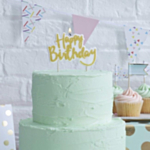 Happy Birthday Guld Kagelys