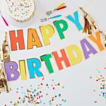 Happy Birthday Guirlande Multifarvet/Guld