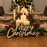 Merry Christmas Træ Bordpynt