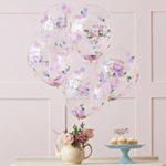 Pastel Blomster Konfetti Balloner
