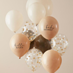 Babyshower Ballon Mix Nude/Brun