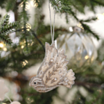Broderet Due Juletræspynt