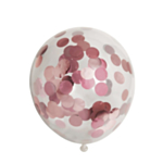 Konfettiballoner Metallisk Rosaguld