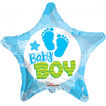 Stjerne Folieballon Baby Boy