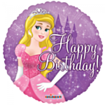 Rund Happy Birthday Prinsesse Folieballon