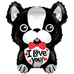 Fransk Bulldog I Love You Folieballon