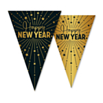 Happy New Year Golden Celebrations Vimpelguirlande