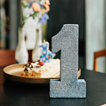 1-tal Bordpynt Glitter Lyseblå